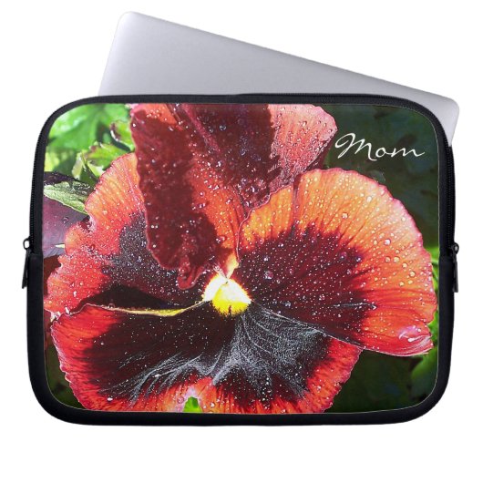 Riesen-Pansy-Blume "Mama" Notebook-Sieb Laptopschutzhülle (Vorderseite)