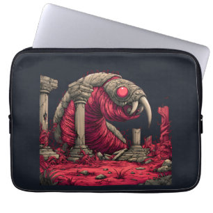 Riesen-Roter-Alien-Wurm-Monster-Laptop-Hülle Laptopschutzhülle