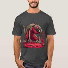 Riesen-Roter-Alien-Wurm-Monster-T-Shirt T-Shirt