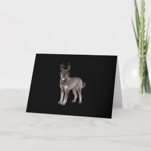 Riesen-Schnauzer-Rentier-Weihnachts-Hundeschweiß Feiertagskarte