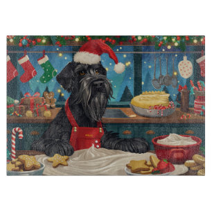 Riesen-Schnauzer-Weihnachtsbäckerei: Festliches We Schneidebrett