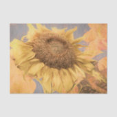 Riesen-Sonnenblumen Land Gelb Grau Deco Seidenpapier (Vorderseite)