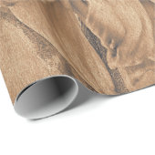 Riesen-Sonnenblumen Vintages Braun-Sepia Geschenkpapier (Rolleneckpunkt)