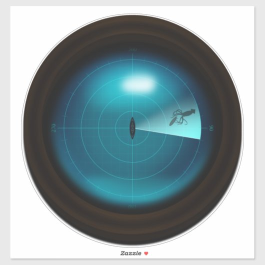 Riesen-Tintenfisch auf Schiff Sonar Gothic Monster Aufkleber (Blatt)