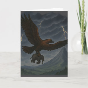Riesenadler mit Elefantenfantasie Kunst Karte