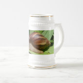 Riesenafrikanischer Schnecke - Achatina Stein Bierglas (VorderseiteRechts)