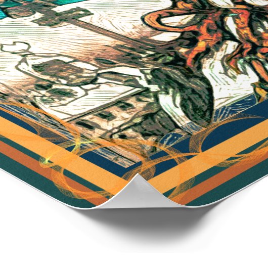 Riesenbaum und Schnee Poster (Ecke)