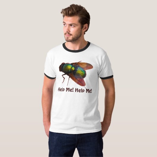 Riesenblasen-Funny "Hilf mir!" T-Shirt (Vorne ganz)