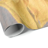 Riesenblume Art Country Gelb Grau Deco Geschenkpapier (Rolleneckpunkt)