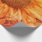 Riesenblume Gelb-Vintager Grunge-Decoupage Geschenkpapier (Ecke)