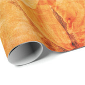 Riesenblume Gelb-Vintager Grunge-Decoupage Geschenkpapier (Rolleneckpunkt)