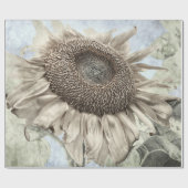 Riesenblume Gelbe Pastelle Chic Vintag Antique Geschenkpapier (Flach)