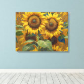 Riesenblumen an einem Sommertag Leinwanddruck (Insitu (Holzboden))