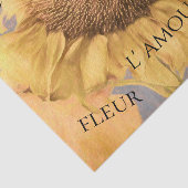 Riesenblumen Country Gelbe Grauschrift Seidenpapier (Ausschnitt)