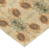 Riesenblumen Gelb Altes Vintages Muster Kunst Tischdecke (Schrägansicht)