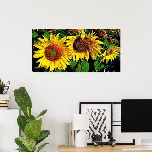 Riesenblumen, Poster (Heimbüro)