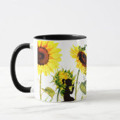Riesenblumen Script Words Pillar Candle Tasse (Links)