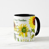 Riesenblumen Script Words Pillar Candle Tasse (VorderseiteRechts)