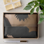 Riesenblumen Sepia Brown Vintages Dekoupage Seidenpapier (Geschenk)