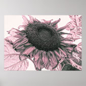 Riesenblumen Vintag Blush Pink Art Poster (Vorne)