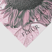 Riesenblumen Vintag Blush Pink Script Art Seidenpapier (Ausschnitt)
