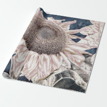 Riesenblumen Vintag Grau Sepia Decoupage