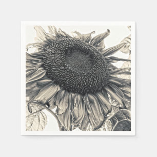 Riesenblumen Vintag Sepia Art Decoupage Serviette