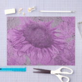 Riesenblumen Vintage Lila graue Textur Seidenpapier (Handwerk)