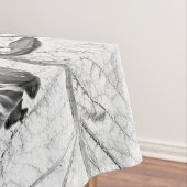 Riesenblumen, Vintage Schwarz-Weiß-Kunst Tischdecke (Beispiel)