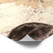 Riesenblüte Sepia Brown Yellow Texture Poster (Ecke)