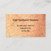 Riesenblüte Sepia Brown Yellow Texture Visitenkarte (Rückseite)