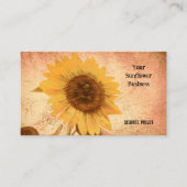 Riesenblüte Sepia Brown Yellow Texture Visitenkarte (Vorderseite)