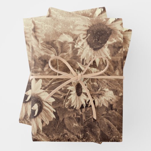 Riesenblüten Blütensepie Geschenkpapier Set (Beispiel)