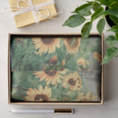 Riesenblüten Gelbes Dekor Seidenpapier (Geschenk)