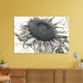 Riesenblüten Vintag Sepia Entdeckungsreise zur Alp Leinwanddruck (Insitu (Wohnzimmer))