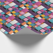 Riesenbunte Quadrate Geschenkpapier (Ecke)
