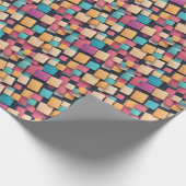 Riesenbunte Quadrate Geschenkpapier (Ecke)