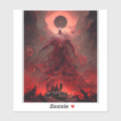 Riesendemon-Kreatur Dunkle Fantasie-Horror Aufkleber (Blatt)