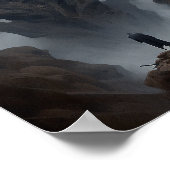 Riesendemon-Kreatur Dunkle Fantasie-Horror Poster (Ecke)