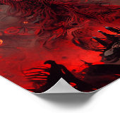 Riesendemon-Kreatur Dunkle Fantasie-Horror Poster (Ecke)