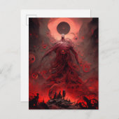 Riesendemon-Kreatur Dunkle Fantasie-Horror Postkarte (Vorne/Hinten)