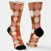 Riesendots, Schokoladenbraun und Tan aus der Mitte Socken (Gewinkelt)