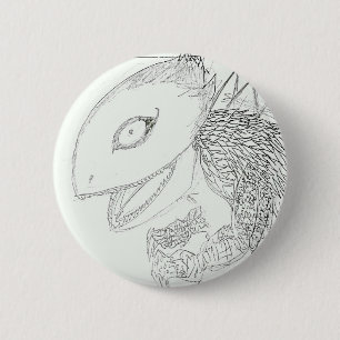 Riesenechse-Cartoon Button