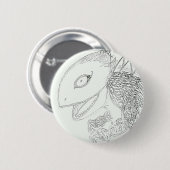 Riesenechse-Cartoon Button (Vorne & Hinten)