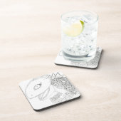 Riesenechse-Cartoon Getränkeuntersetzer (Rechte Seite)