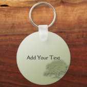 Rieseneiche auf dem grünen Feld Schlüsselanhänger (Vorderseite)