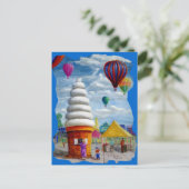 Rieseneis-Creme Monte Carnival Landschaft Postkarte (Stehend Vorderseite)