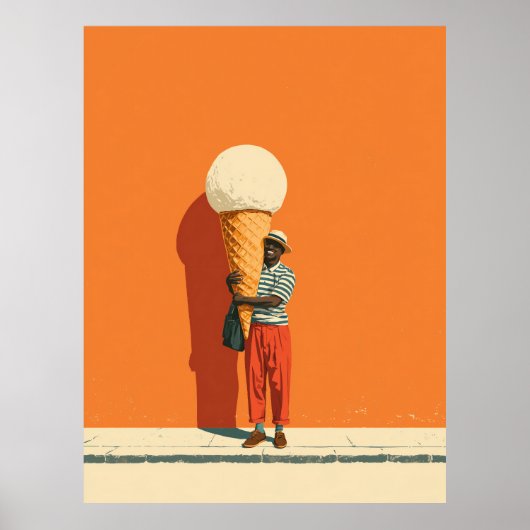 Rieseneis Creme Poster (Vorne)