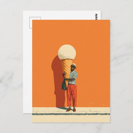 Rieseneis Creme Postkarte (Vorne/Hinten)