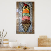 Rieseneiscreme Poster (Küche)